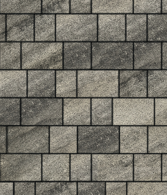 Тротуарная плитка УРИКО - Листопад гранит Антрацит, комплект из 3 видов плит