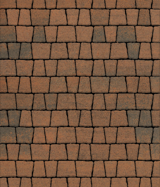 Тротуарная плитка АНТИК - Листопад гладкий Мустанг, комплект из 5 видов плит