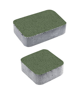 Тротуарная плитка КЛАССИКО - Гранит Зеленый, комплект из 2 видов плит