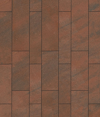 Тротуарная плитка ПАРКЕТ - Листопад гладкий Клинкер, комплект из 4 видов плит
